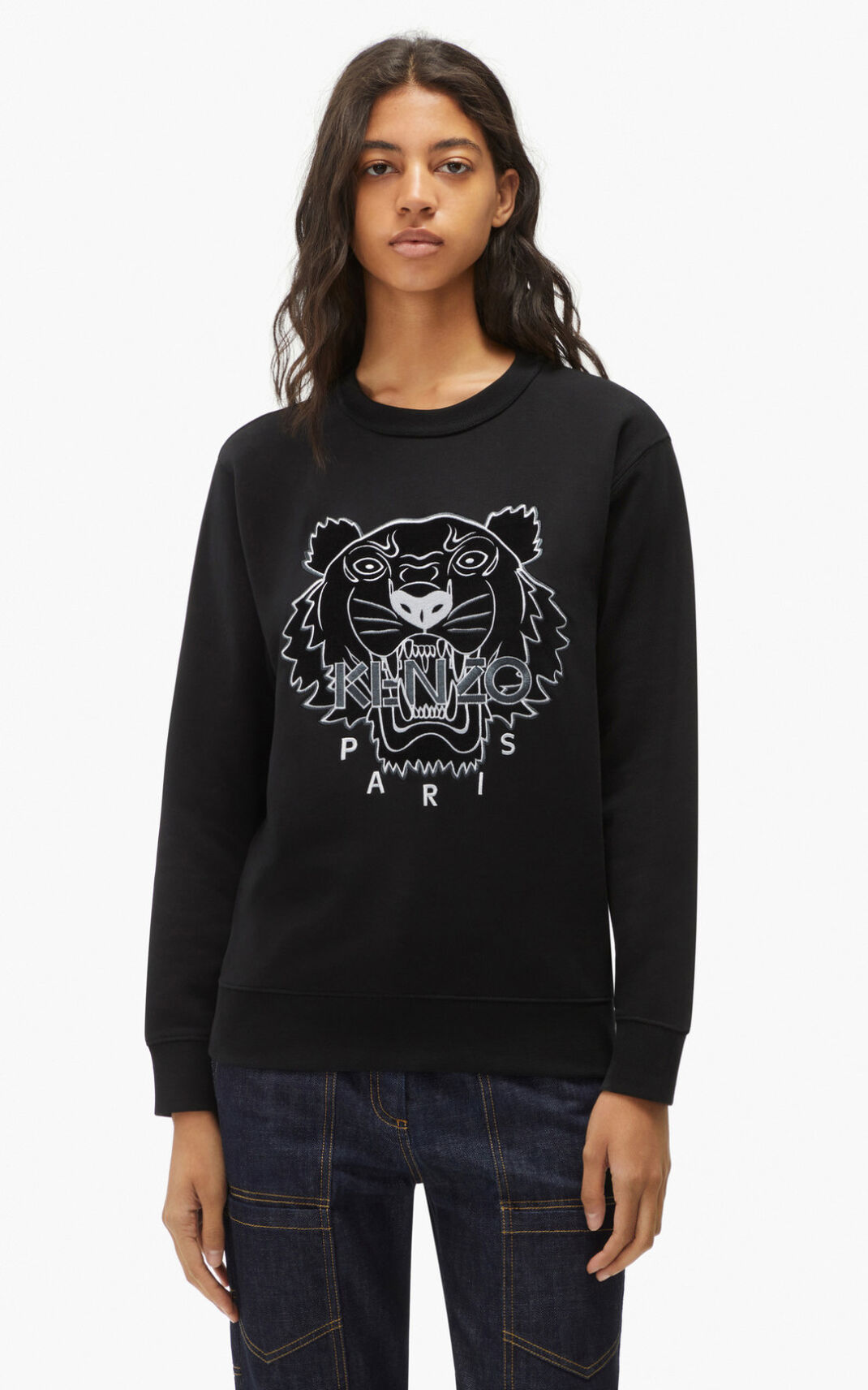 Sweat Kenzo Femme The Hiver Capsule Tiger Noir OVDKC-7831